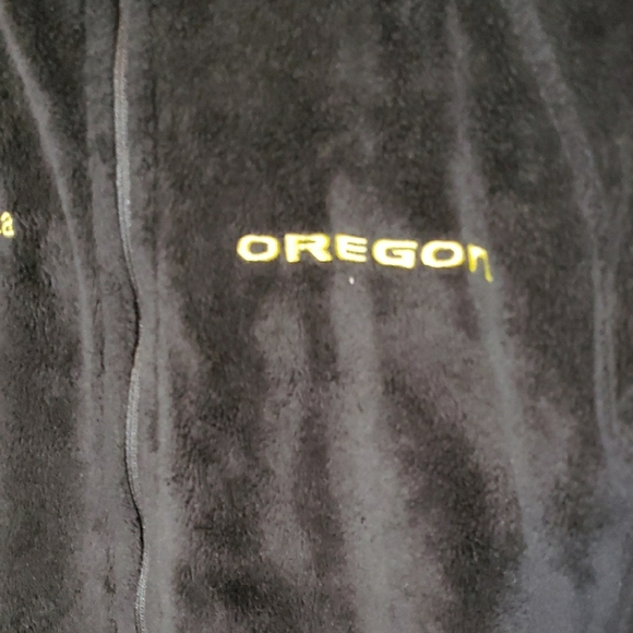 Columbia NCAA Oregon Black Women's Fleece Jacket Size Medium - Picture 3 of 7